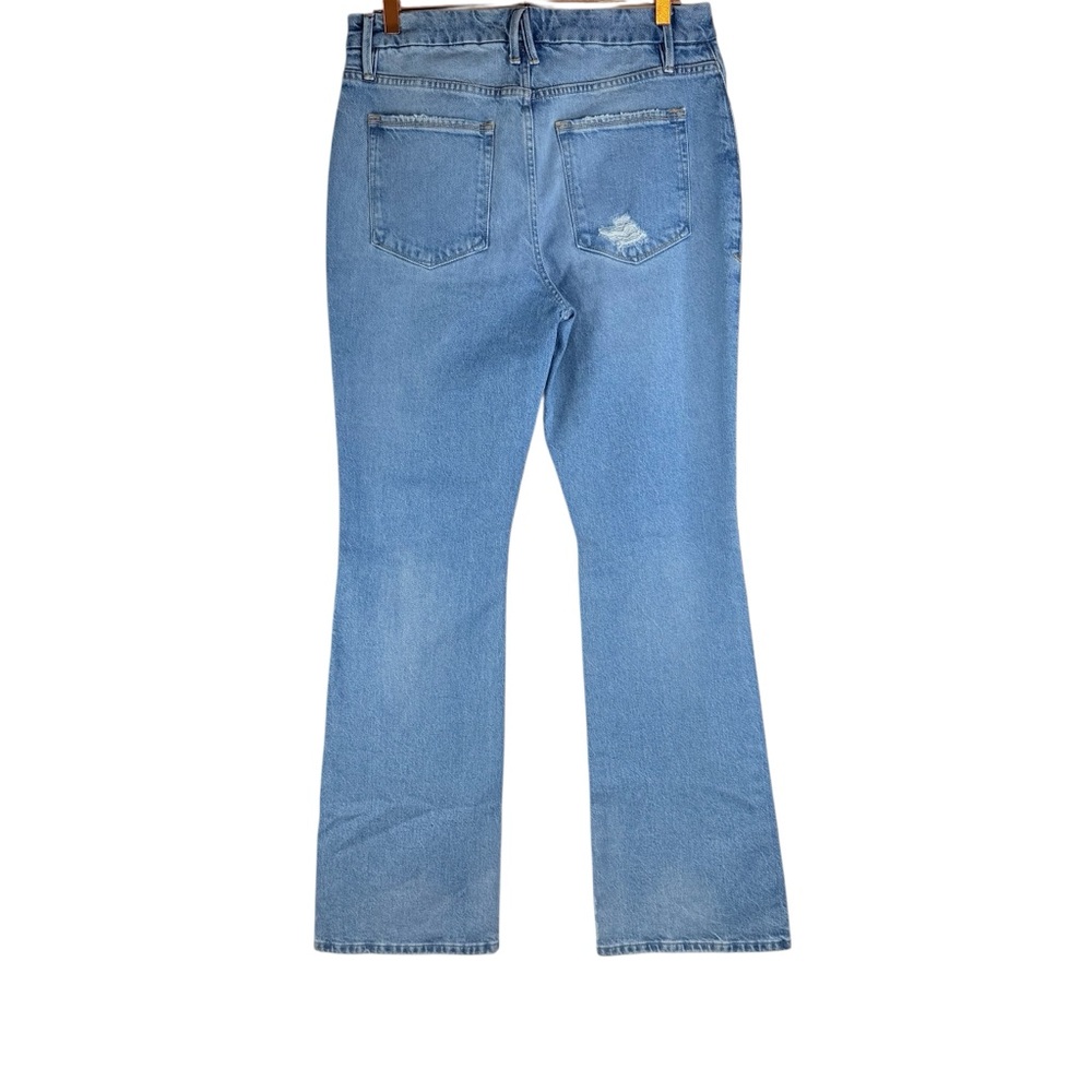 Good American Women’s Good Classic Bootcut High Rise Distressed Jeans Size 14/32 - Picture 2 of 7